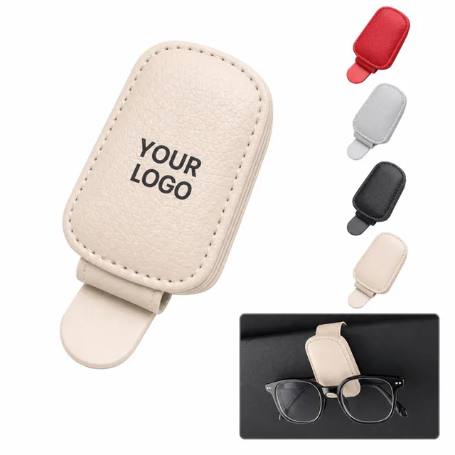 Car Visor Sunglasses Holder Leather
