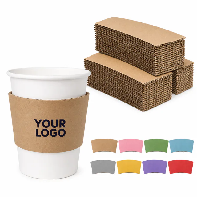 Insulated Kraft Paper Cup Sleeve For Hot Drinks