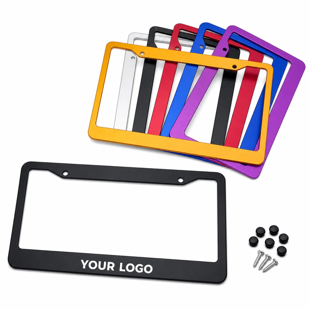 Full Color Aluminum License Plate Frames Custom Auto Branding