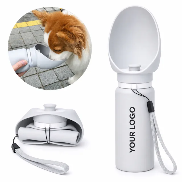 19 Oz Collapsible Silicone Dog Water Bottle