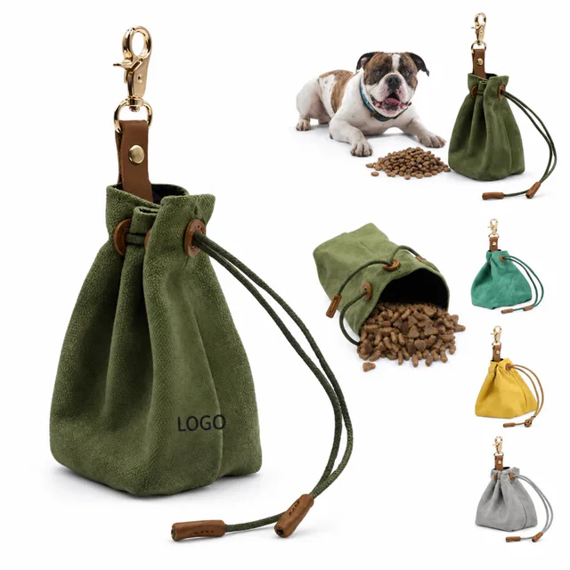 Custom Felt Dog Treat Bag With Belt Clip