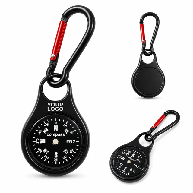Outdoor Zinc Alloy Hook Compass For Hiking And Camping