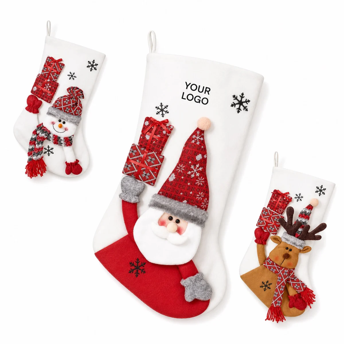 Christmas Stocking Gift Bag Non-Woven Fabric Holiday Decor