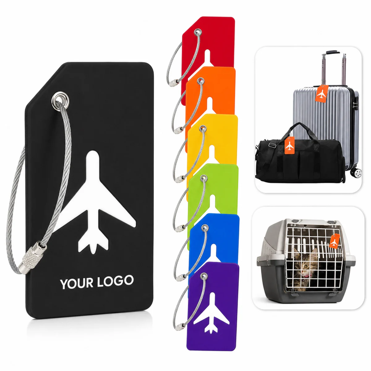 Custom Silicone Luggage Tag For Suitcases