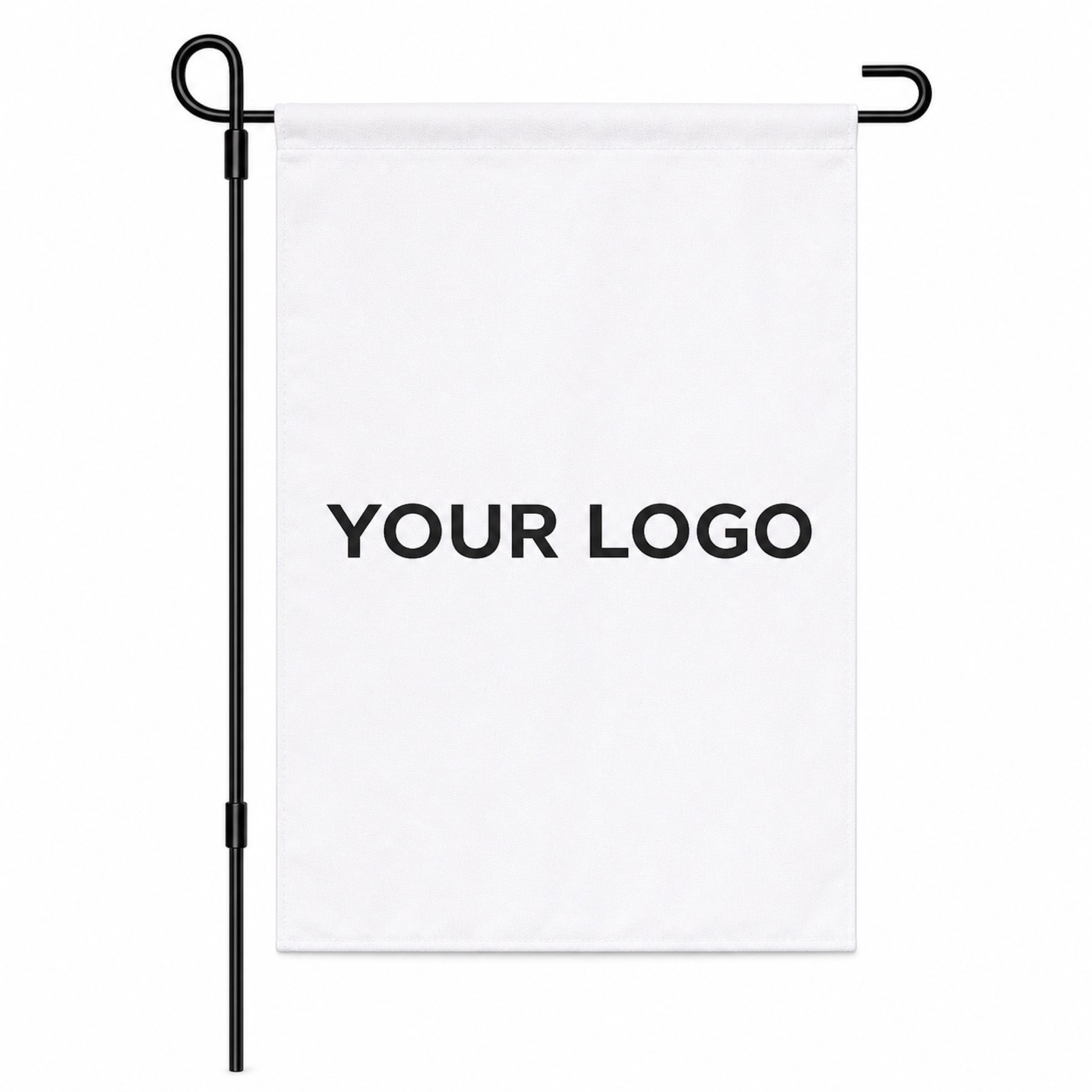 Custom Double Sided Garden Flag 12" X 18" Polyester Banner With Stake