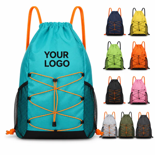 Lightweight Nylon Drawstring Sports Bag With Wet-Dry Separation