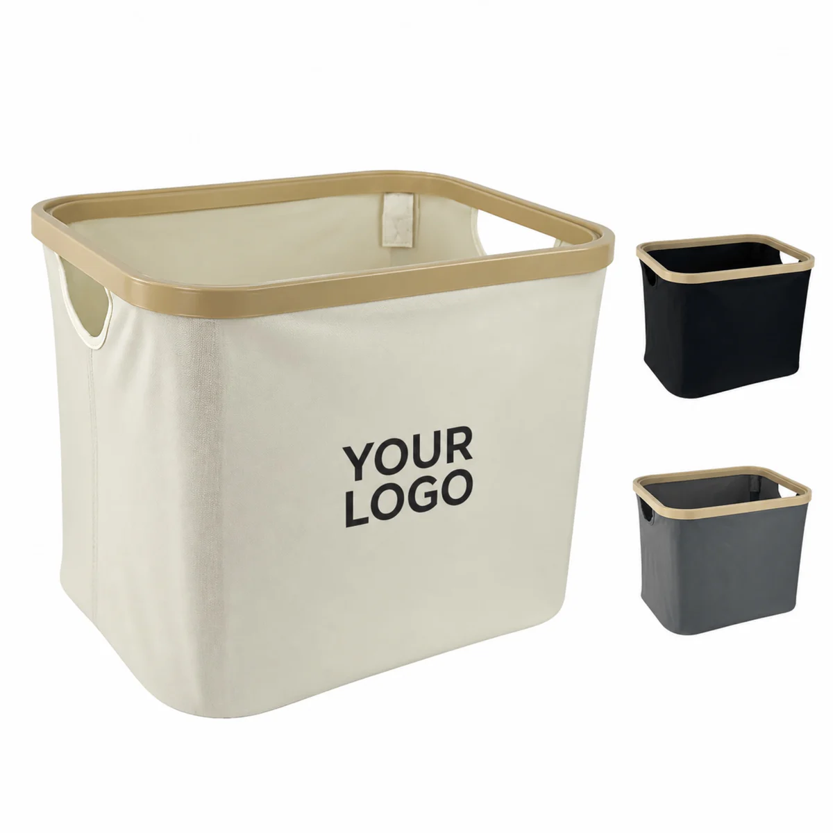 Collapsible Oxford Cloth Laundry Basket With Handles