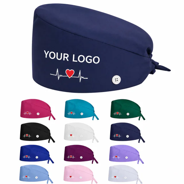 Adjustable Heart Embroidery Nursing Cap