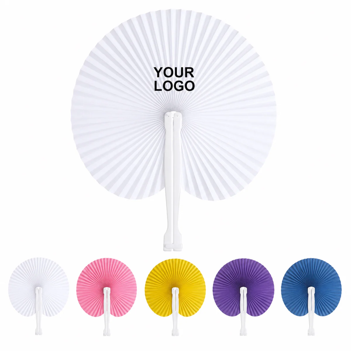 Custom Folding Paper Hand Fan For Wedding Party Promotional Event