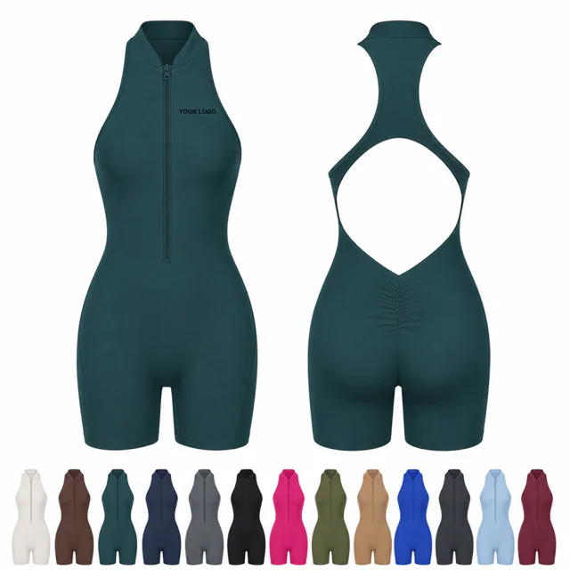 Women's Yoga Bodysuit Sleeveless Backless Jumpsuit