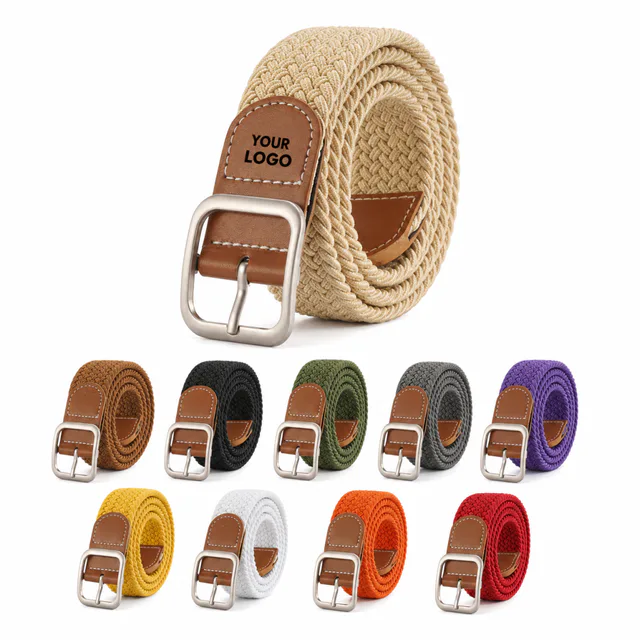 Fashionable Canvas Woven Stretch Elastic Braided Belt