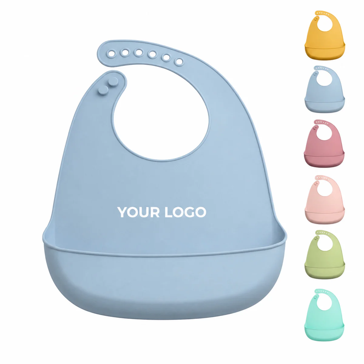 Lightweight Unisex Silicone Baby Bib