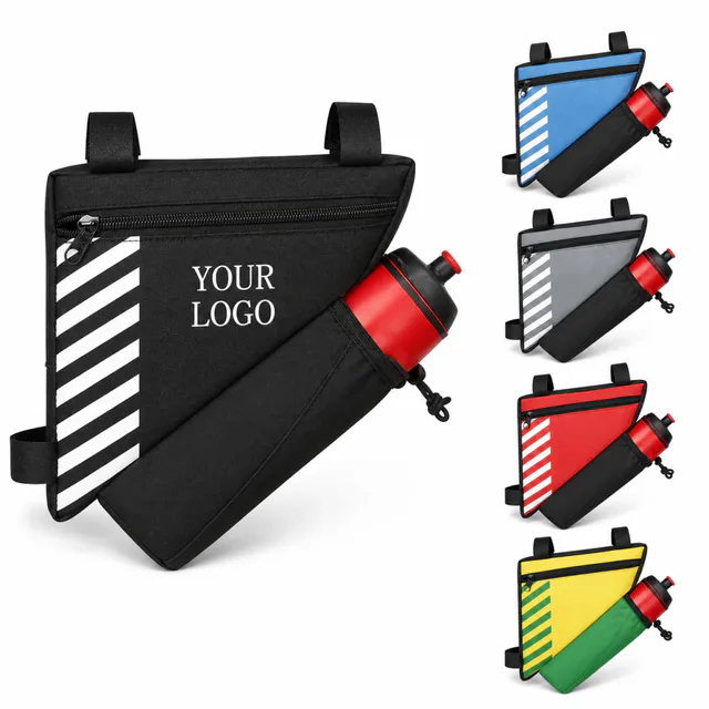 Waterproof Polyester Bike Frame Bag With Bottle Holder