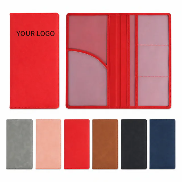 PU Leather Car Document Wallet With Magnetic Closure