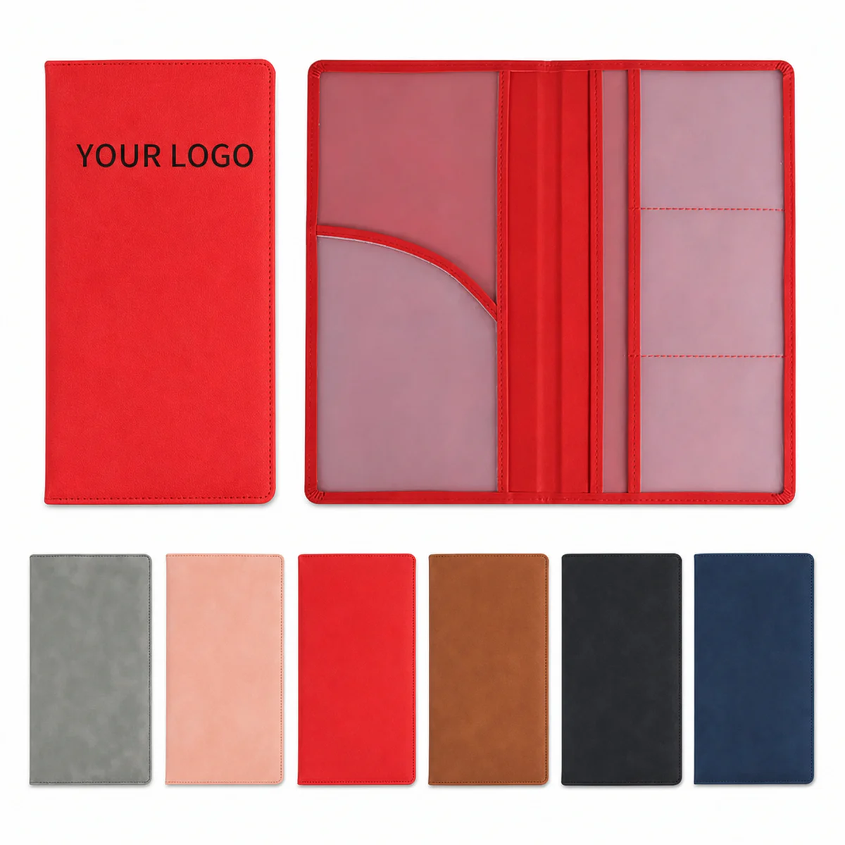 PU Leather Car Document Wallet With Magnetic Closure