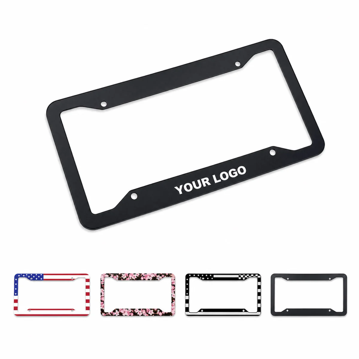 Custom Aluminum Alloy License Plate Frame For Automobile Promotions