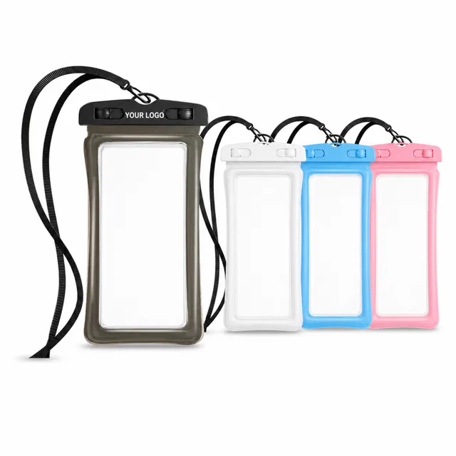 Custom Airbag Waterproof Phone Pouch Clear PVC Floating Cell Phone Case