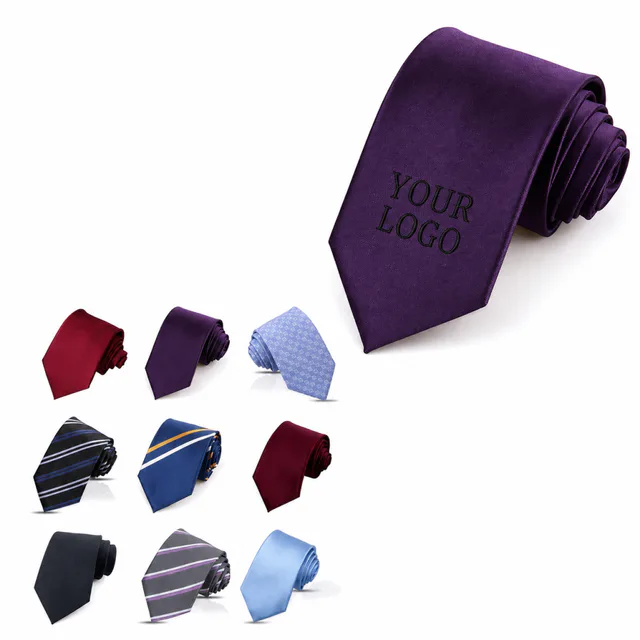 Custom Embroidered Polyester Necktie For Corporate Promotional Events