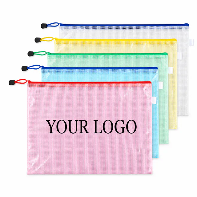 Waterproof PVC Zipper Document File Bag A4
