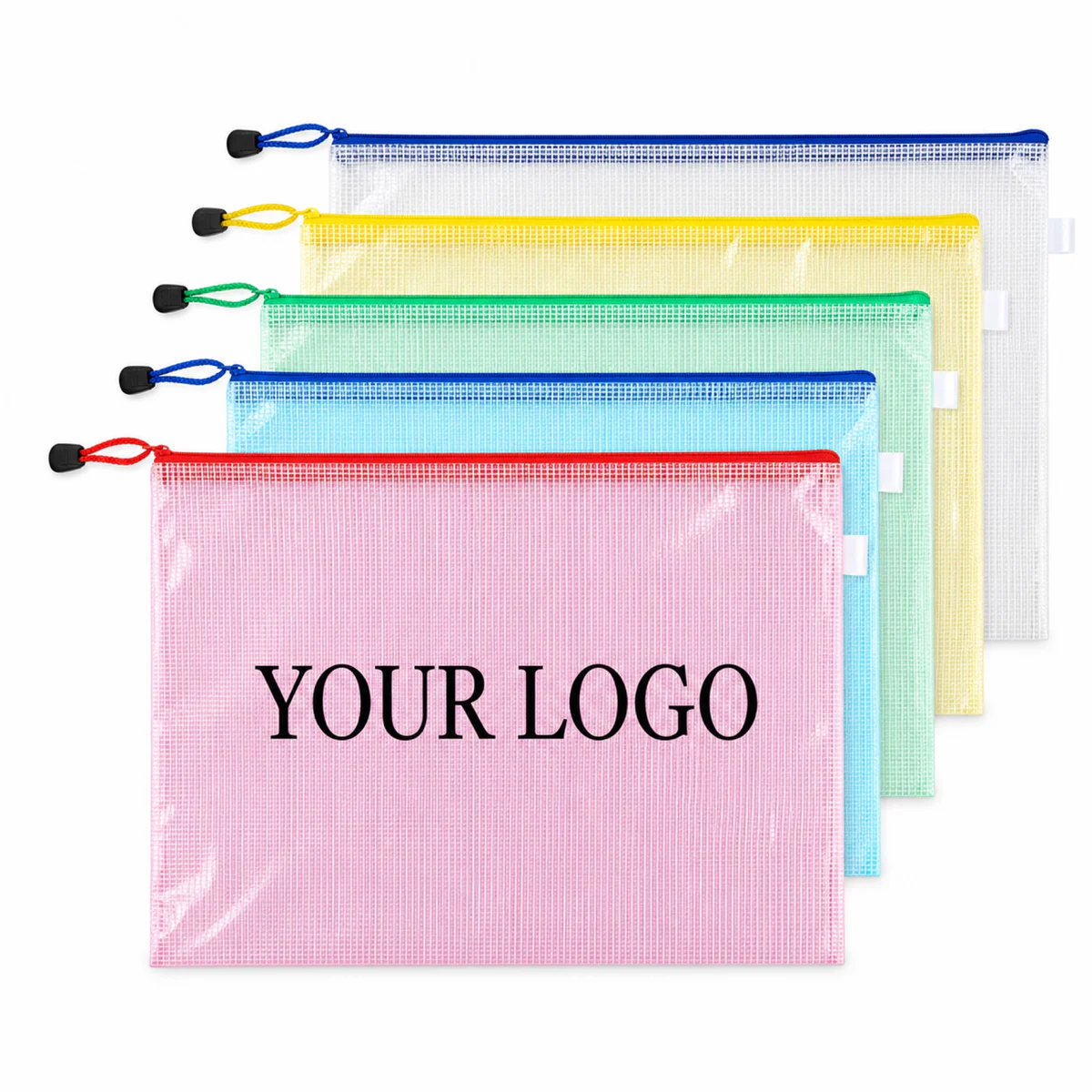 Waterproof PVC Zipper Document File Bag A4