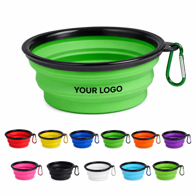 Portable Foldable TPE Dog Bowl For Travel And Outdoor Use