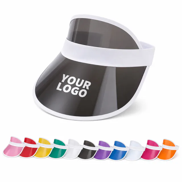 Custom PVC Visor Sun Hat With UV Protection For Outdoor Promotions