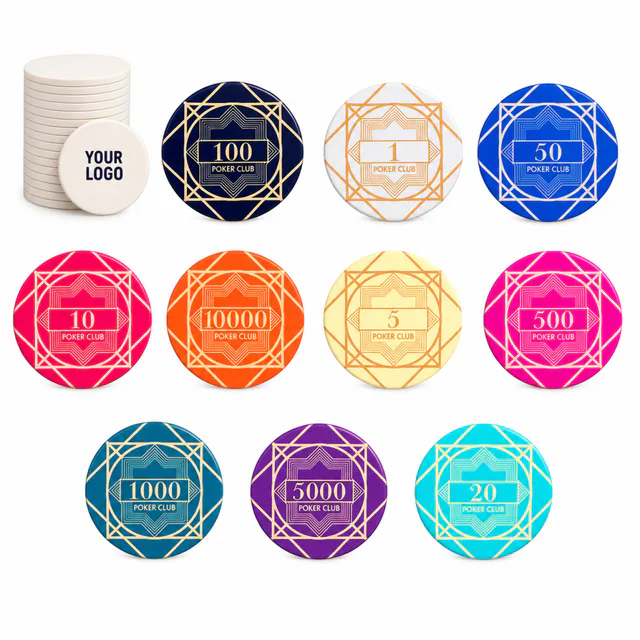 Custom Ceramic Casino Poker Chips For Promotional Events