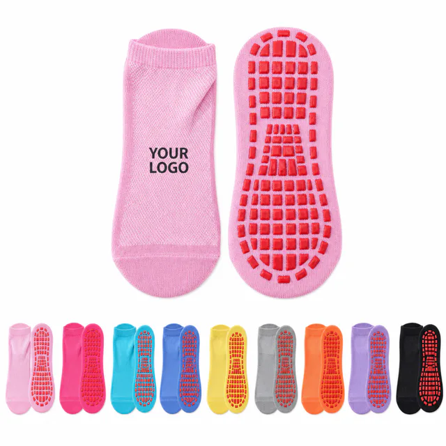 Non Slip Cotton Yoga Pilates Grip Socks For Fitness And Gym