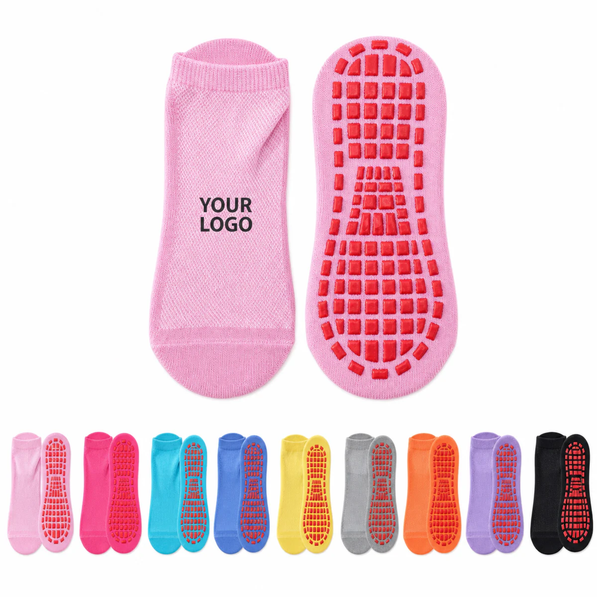 Non Slip Cotton Yoga Pilates Grip Socks For Fitness And Gym