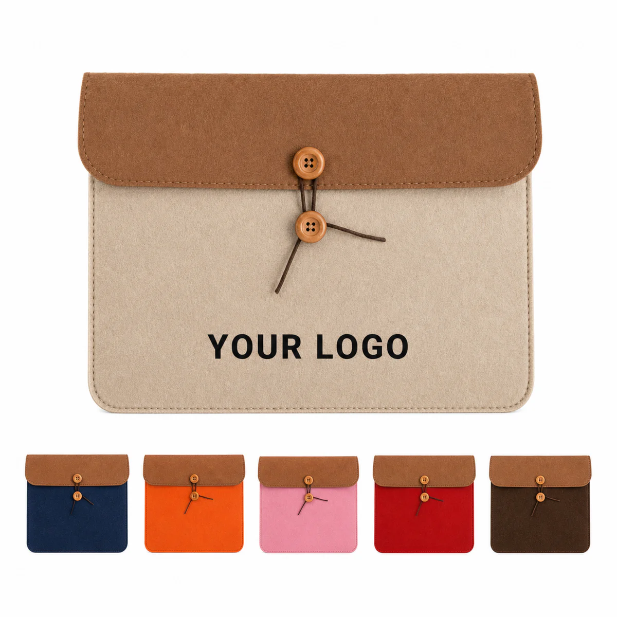 Custom Felt Button Storage Bag For Promotional Branding
