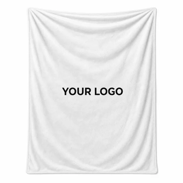 Custom Full Color Printed Flannel Blanket For Corporate Promotional Gifts