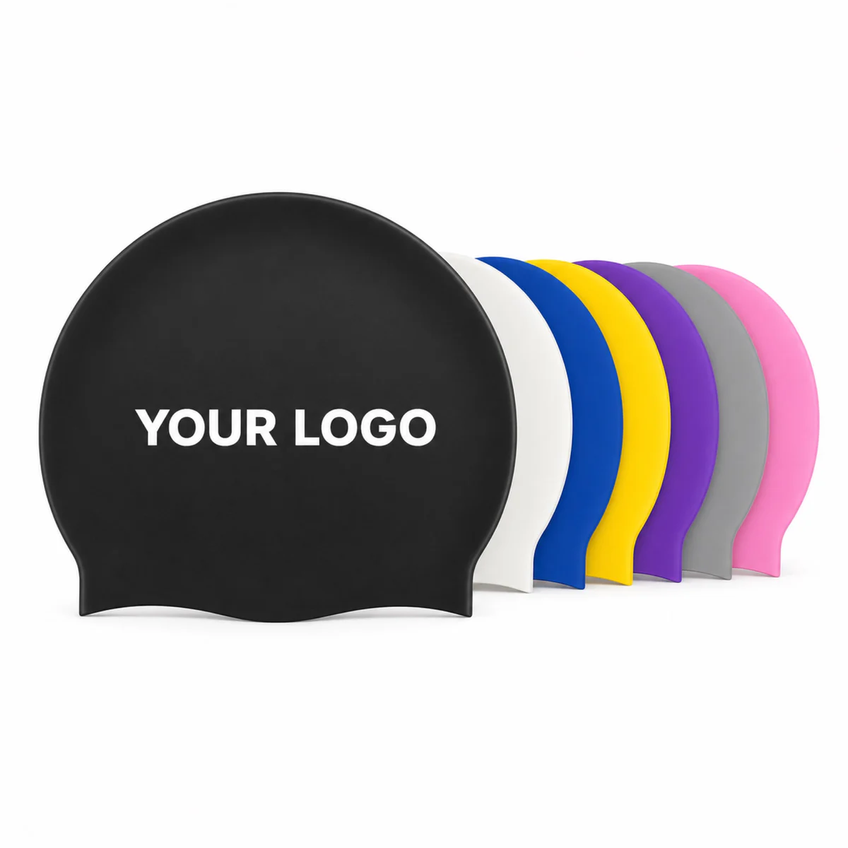 Custom Silicone Swim Cap Waterproof Elastic Swimming Hat For Long Hair