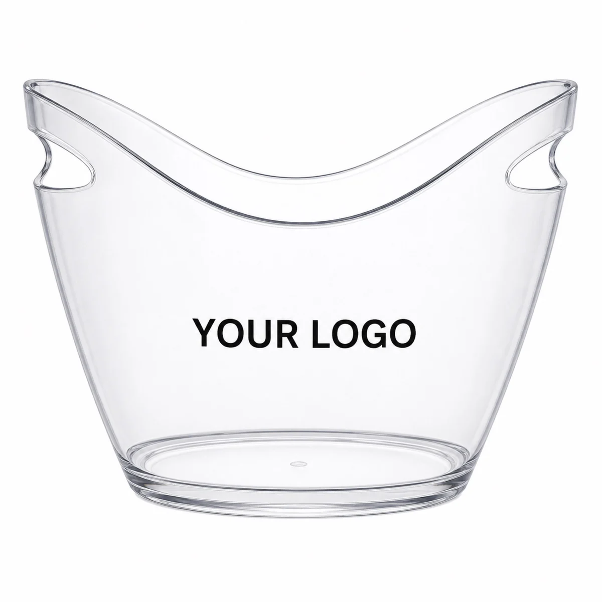 8 Liter Clear PS Plastic Ice Bucket For Parties And Events