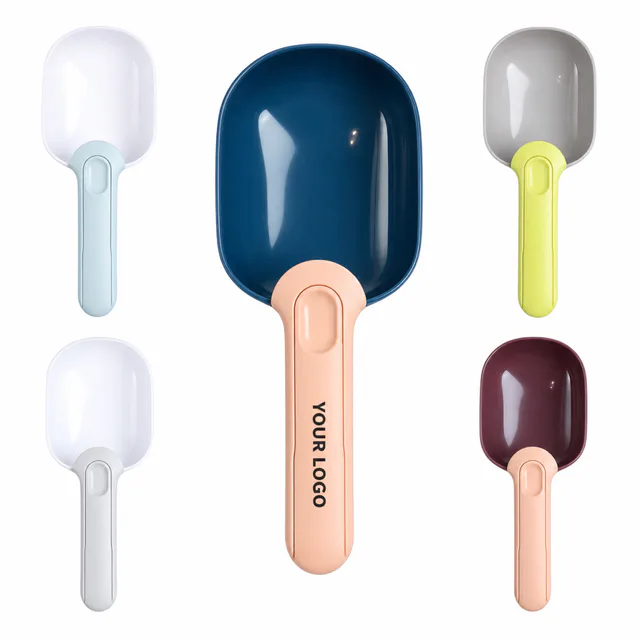 Cat Dog Pet Food Scoop With Clip Plastic MOQ 50