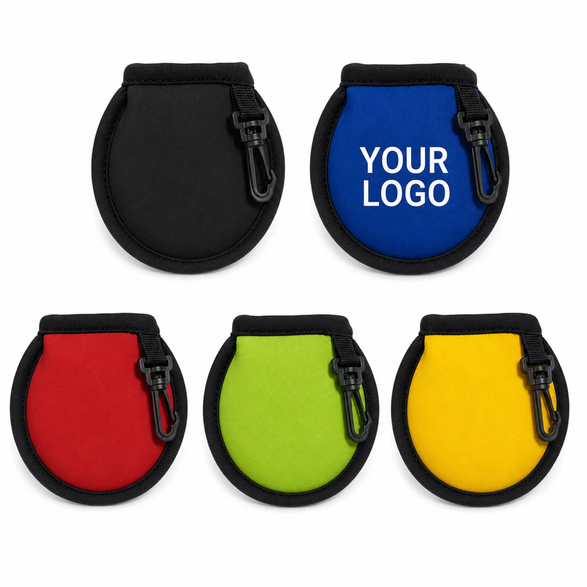 Custom Polyester Golf Ball Cleaning Pouch With Clip