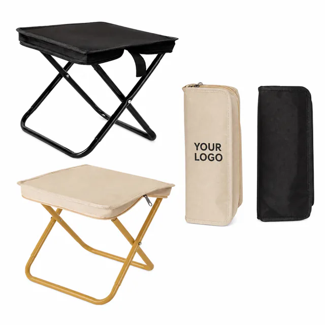 Portable Folding Outdoor Camping Stool With Oxford Fabric Seat And Carrying Case