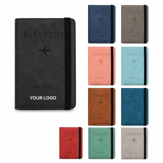 RFID Blocking PU Leather Travel Wallet For Passport And Credit Cards