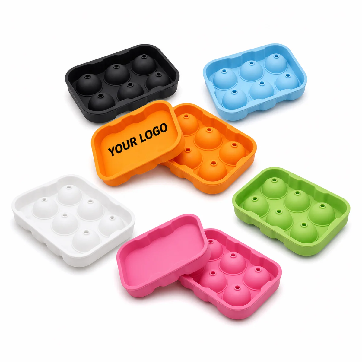 Custom Silicone Ice Ball Mold For Promotional Drinkware