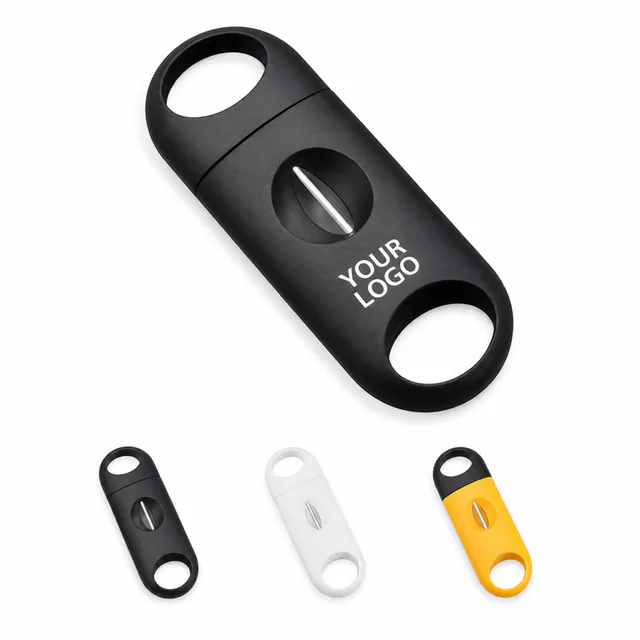 Custom V-Cut Cigar Cutter Stainless Steel Blade Promotional Tobacco Accessory