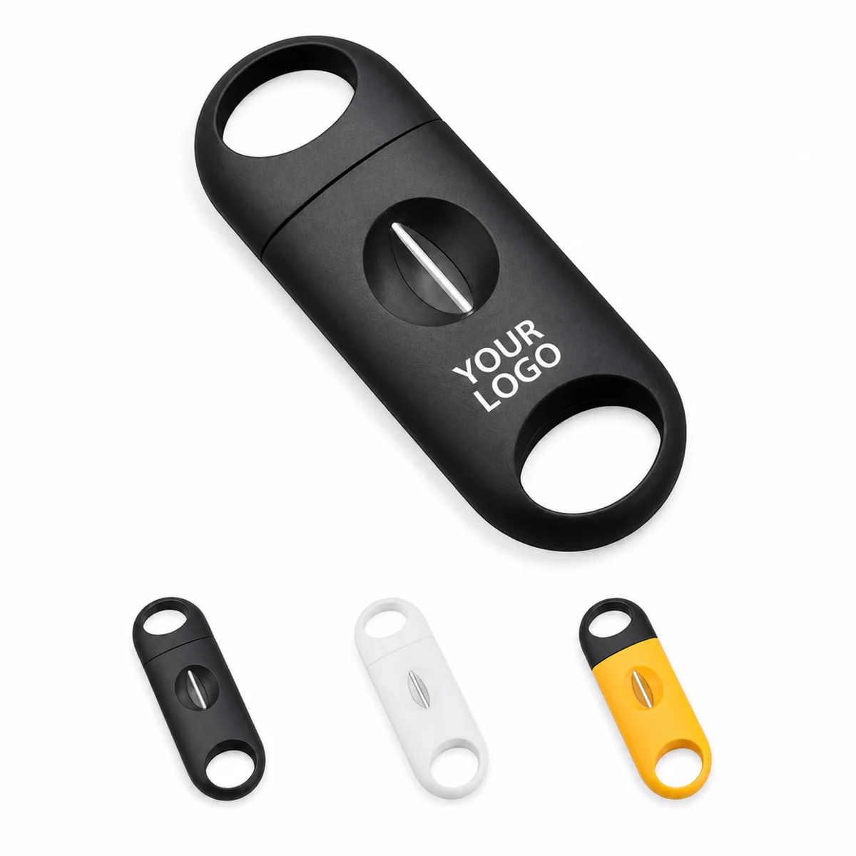 Custom V-Cut Cigar Cutter Stainless Steel Blade Promotional Tobacco Accessory
