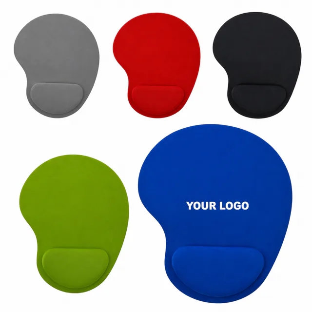 Custom EVA Foam Mouse Pad Thumbprint Shape Assorted Colors