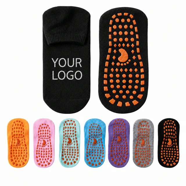 Kids Anti-Slip Trampoline Socks Cotton Polyester Grip Socks