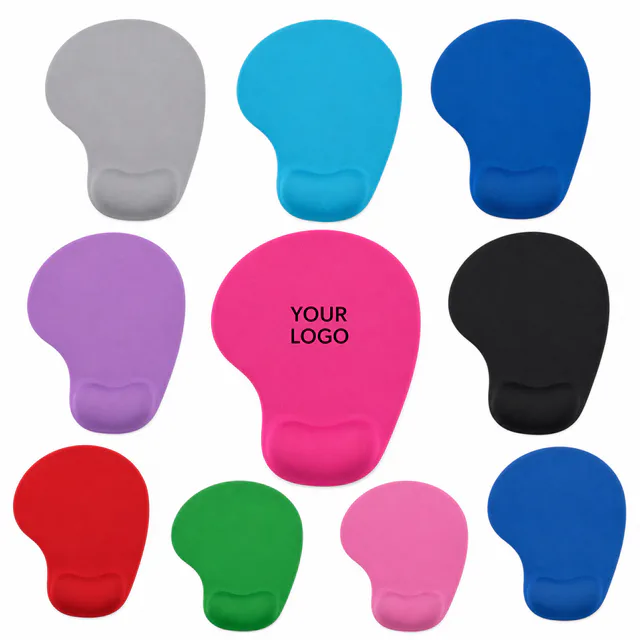 Ergonomic Silicone Wrist Rest Mouse Pad With Thumbprint Shape