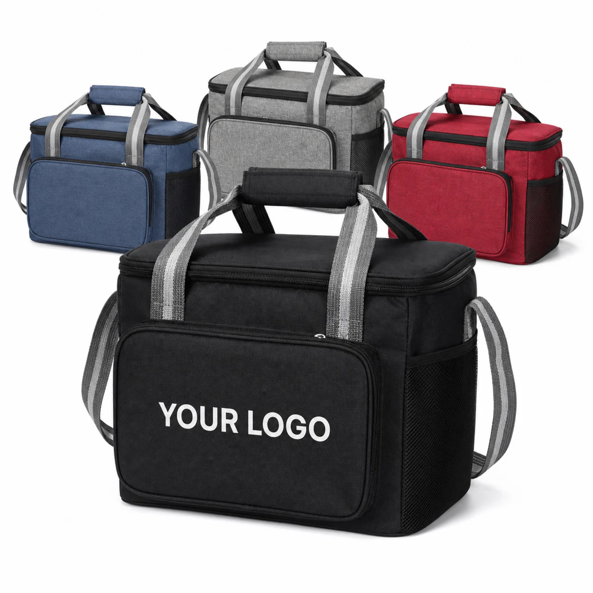 Large Capacity Insulated Oxford Cooler Bag With PEVA Lining And Shoulder Strap