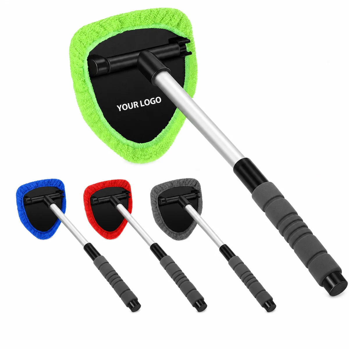 Telescopic Car Windshield Cleaning Brush With Rotating Triangular Head