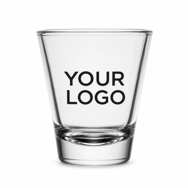 2 Oz V-Shaped Shot Glass Clear Glass Drinkware