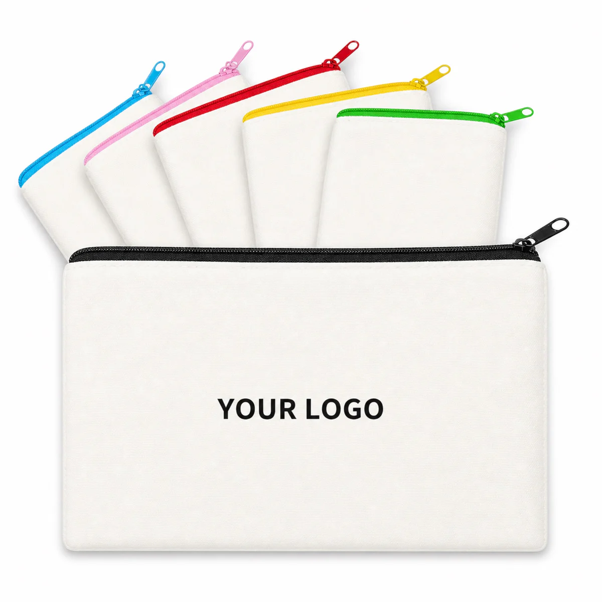 Blank Canvas Zipper Pouch For Makeup And Daily Essentials