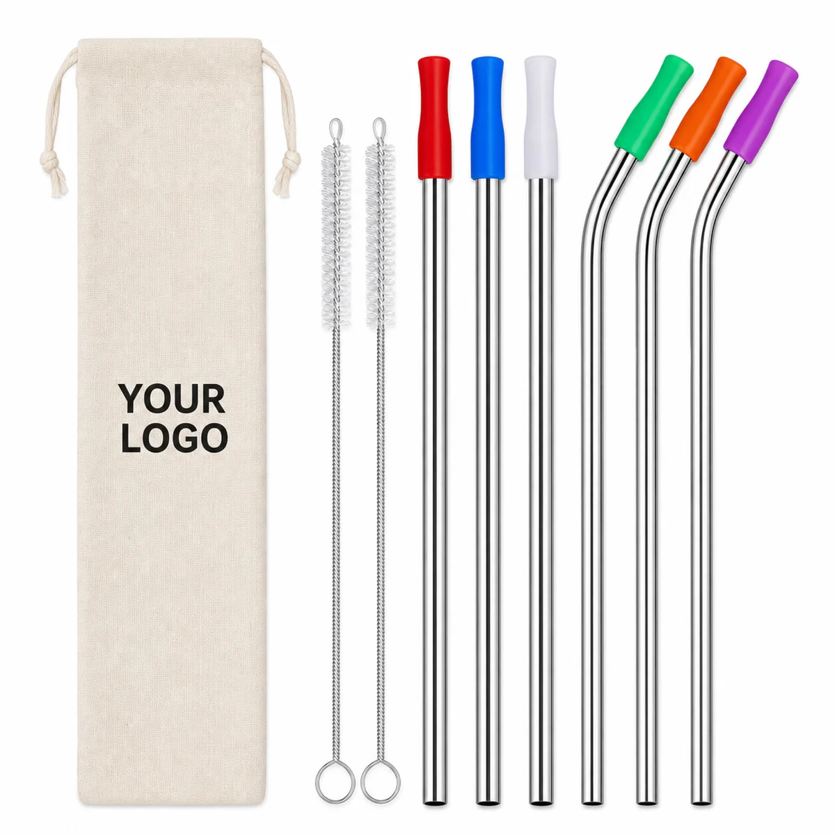 Stainless Steel Reusable Straw Set For 40 Oz Stanley Tumbler Cup