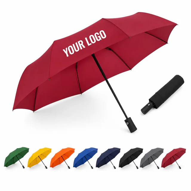Eight Rib Auto Open Close Folding Umbrella