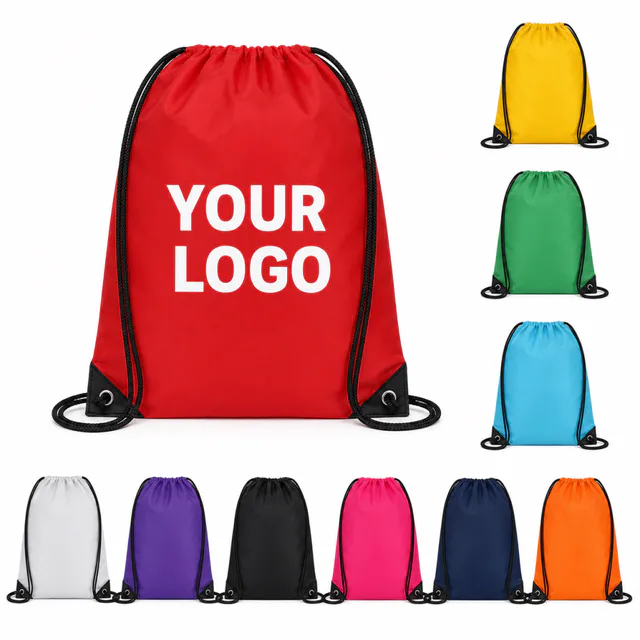 Polyester Drawstring Backpack For Outdoor Storage And Gym Use